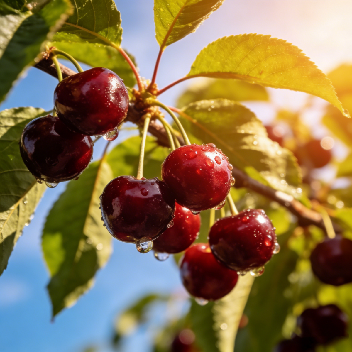 🍒Black Cherry Plant Kit – American & Chilean Varieties for Home Garden
