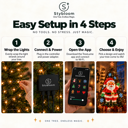 Stybloom Smart Animated Christmas Tree Lights