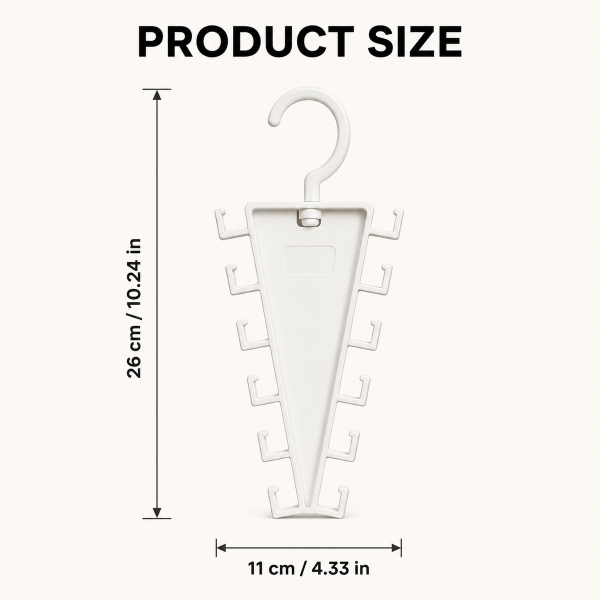 V-Shaped 12-Hook Rotating Closet Organizer, Space-Saving Hanger for Shirts, Pants, Scarves & Accessories