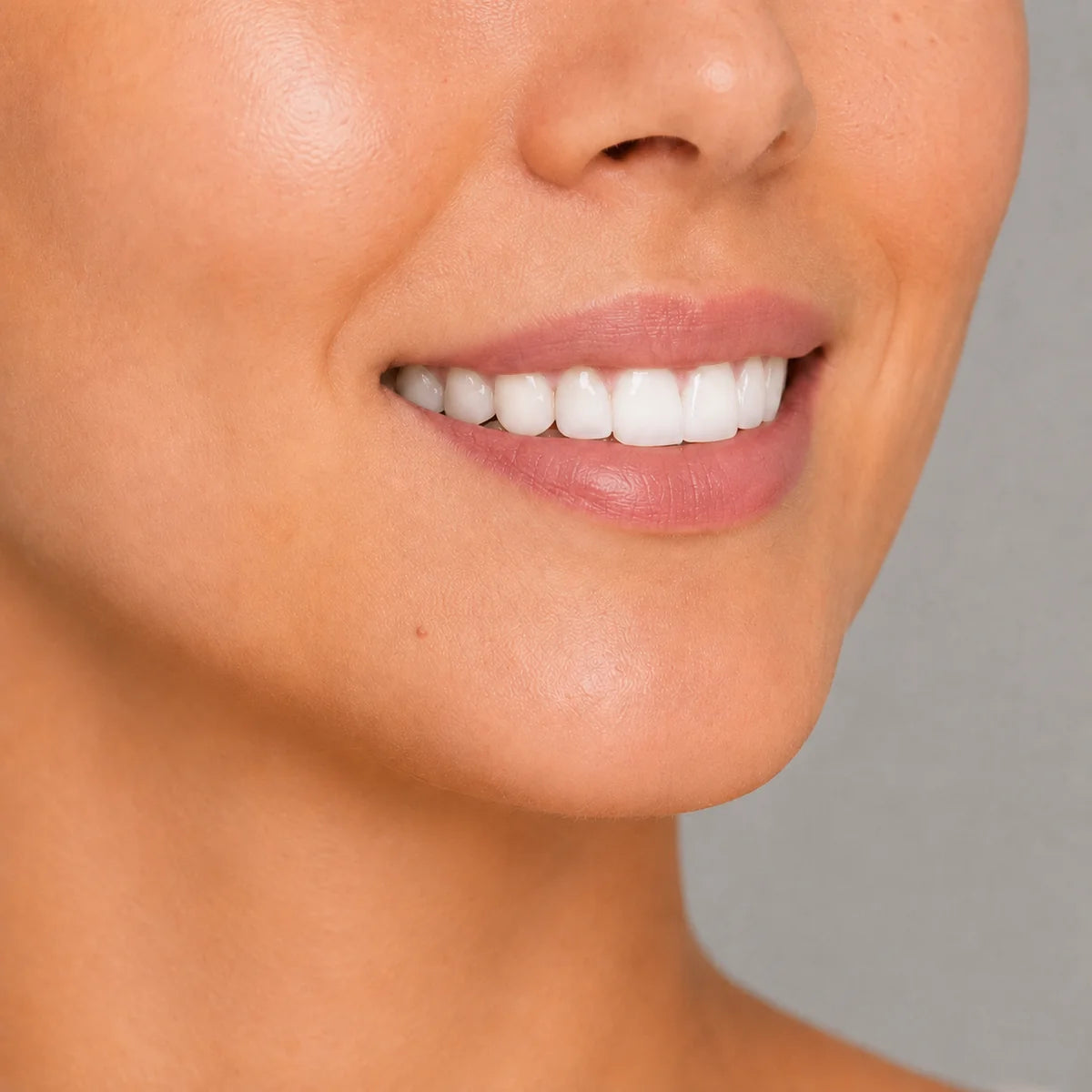 Teeth with a brighter-looking polished finish